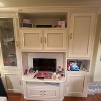 Parete attrezzata classica/country chic (avorio)