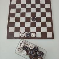 Gioco di dama in ceramica
