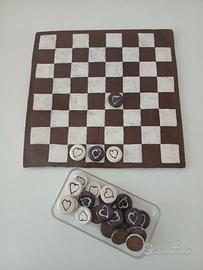 Gioco di dama in ceramica