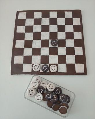 Gioco di dama in ceramica