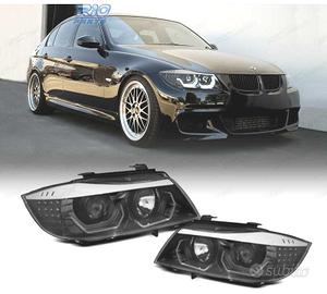 FARI BMW E90 E91 05-08 ANGEL EYES 3D FONDO NERO IN
