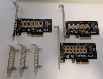 3 adattatori da M.2 NVMe a PCIe 4.0 X4