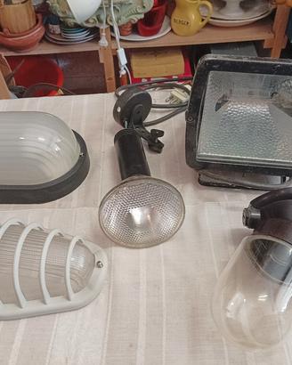 Stock lotto lampade e faretti  da esterno/cantina 
