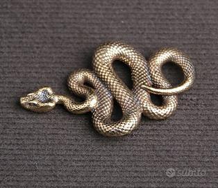 Scultura di Serpente in Bronzo, raffinata