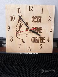 OROLOGIO DA PARETE MUSSOLINI MIS. 30X30 HANDMADE
