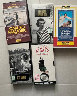 5 vhs Moretti Benigni e Nuti