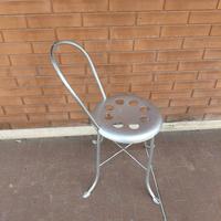 antica sedia industriale anni 30 in ferro 