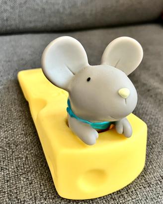 Fermaporta in PVC a forma di simpatico topolino