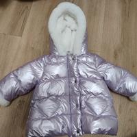 Piumino bambina 3 mesi rosa metallizzato 