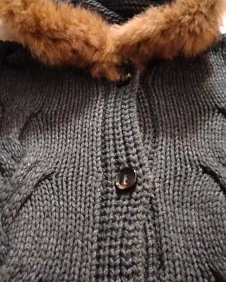 Cardigan con cappuccio 