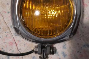 fanale metallo lente giallo vintage