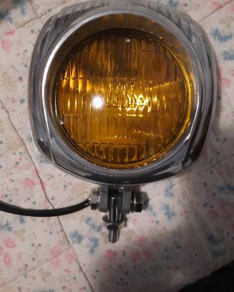 fanale metallo lente giallo vintage