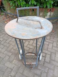 Porta rifiuti da esterni ferro prod. artigianale_