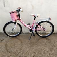 bicicletta bambina rosa/bianco ruota 20 pollici