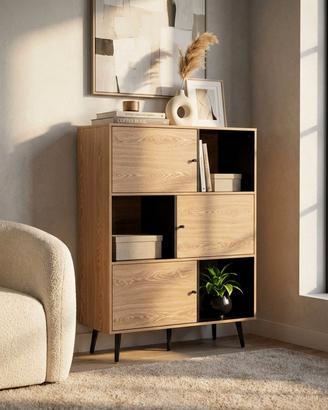Credenza Moderna 6 Vani Truciolare 100x39,5x135 cm