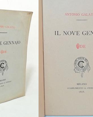 IL NOVE GENNAJO : ODE - ANTONIO GALATEO 1878
