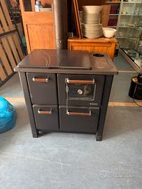 Stufa a legna con 250 cm di tubazione