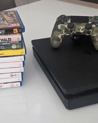 Ps4 slim 1tb + 10 giochi e 2 joystick