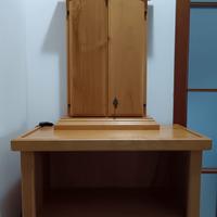 Butsudan + base + coppia di guardiani + campana