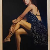 mio dipinto ad olio su tela applicata su tavola 60