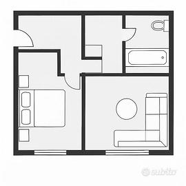 Bilocale con ampio soggiorno