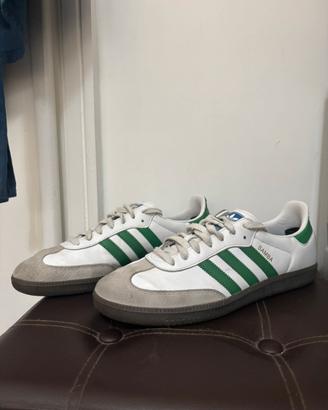 Scarpe Adidas Samba OG white green