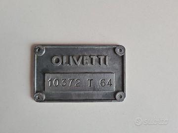 Placchetta Olivetti in alluminio