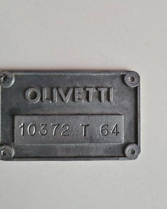 Placchetta Olivetti in alluminio