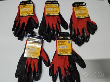 Set 5 Paia Guanti da Lavoro Taglia 10/XL