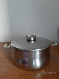 Pentola e scodella con coperchi ACCIAIO INOX