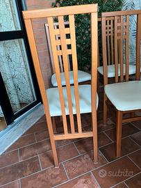 Sedie legno e pelle