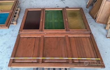 PARETE BOISERIE legno con finestra 3 ante 200x210
