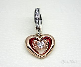Pandora Charm Pendente Cuore Splendente con Pietra