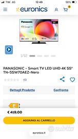 Panasonic smart TV LED UHD  4K 55”