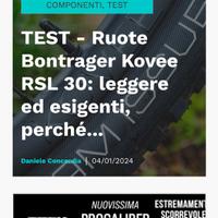 Nuove Ruote  cerchio carbonio Bontrager RSL