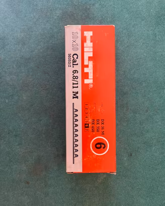 Scatola di cartucce a salve Hilti calibro 6.8/11 M