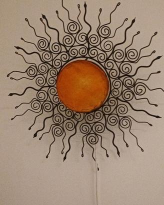 Applique Sole marocchina ferro e pelle