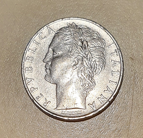 Moneta Lire 100 Minerva 1960