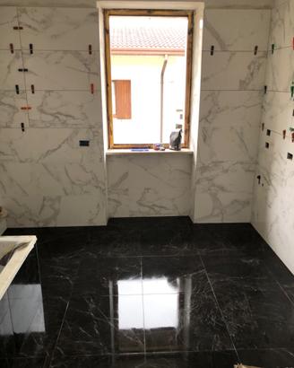Posatore piastrella/ PVC e pittore