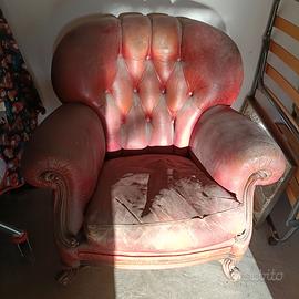 Poltrona in pelle