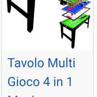 Tavolo multi gioco 4 in 1
