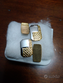 Gemelli da camicia in argento e oro