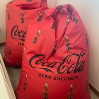 Due sacchi seduta e due sdraio Coca Cola