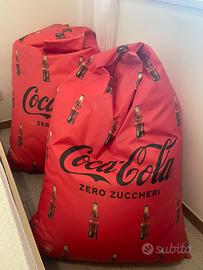 Due sacchi seduta e due sdraio Coca Cola
