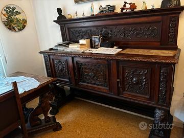 Credenza stile rinascimentale Revival inizio ‘900