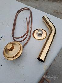 PULZANTE PER CASSETTA E CANA DI SCARICO dorato 