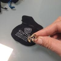 anello in argento placato oro regolabile 