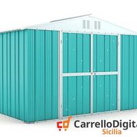 Box giardino lamiera zincata 327x155 azzurro