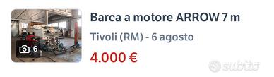 Barca a motore ARROW 7 m prezzo Ribassato