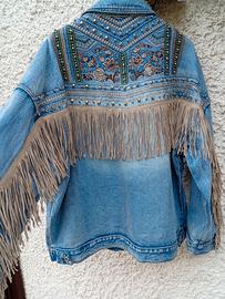 Giacca jeans con frange